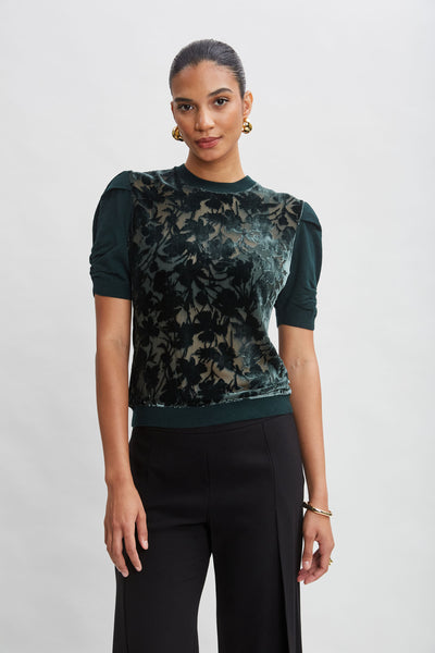 Burnout Short Sleeve Sweater Image 1