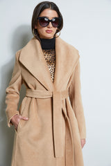 Brushed Wrap Maxi Coat