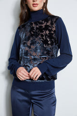 Burnout Velvet Sweater