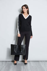 Cable V-Neck Sweater