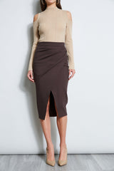 Midi Knit Wrap Skirt
