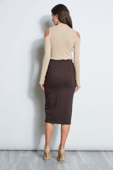 Midi Knit Wrap Skirt