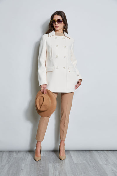 Faux Fur Collar Peacoat Image 5