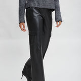 Vegan Leather Cargo Pant
