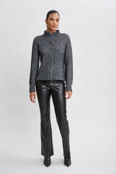 Cable Front Cotton Merino Sweater Image 3