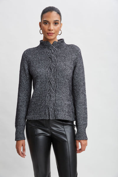 Cable Front Cotton Merino Sweater Image 2