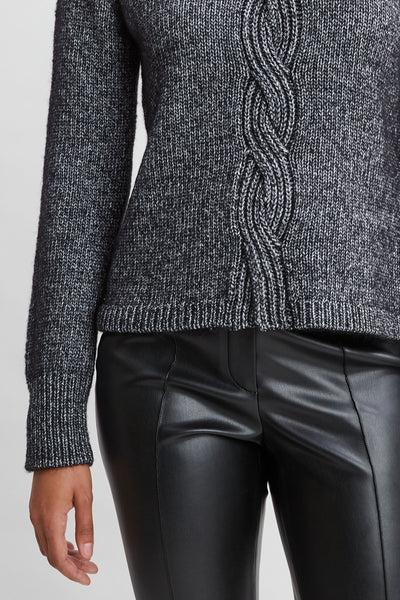 Cable Front Cotton Merino Sweater Image 6