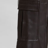 Vegan Leather Cargo Pant