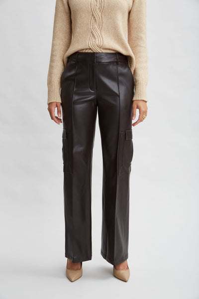 Vegan Leather Cargo Pant Image 1