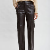 Vegan Leather Cargo Pant