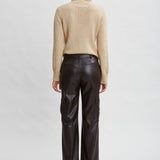 Vegan Leather Cargo Pant