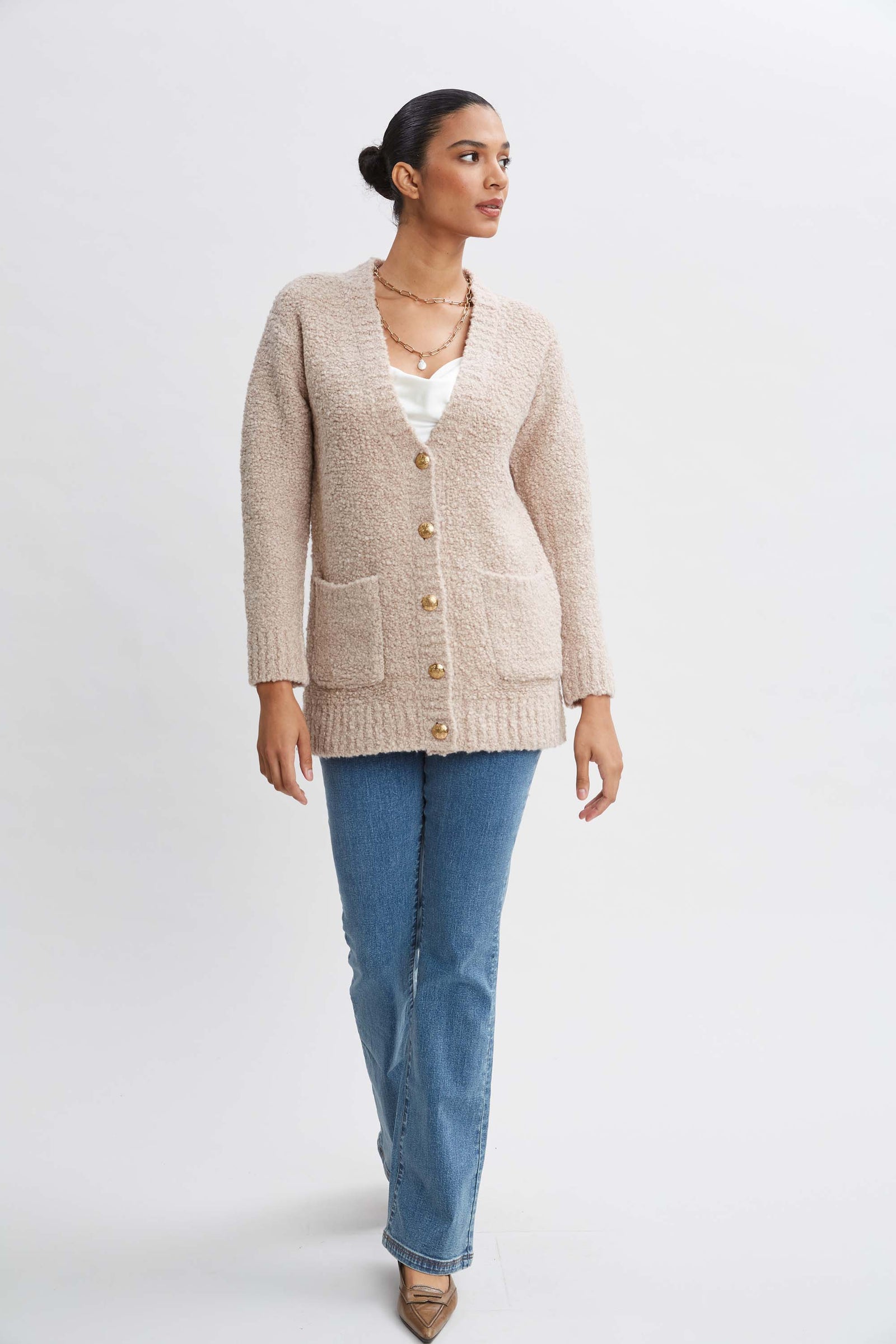 Tahari merino wool cardigan store