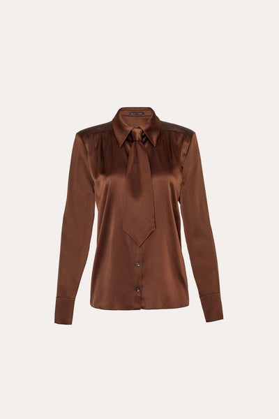 Silk Tie Button Down Image 1