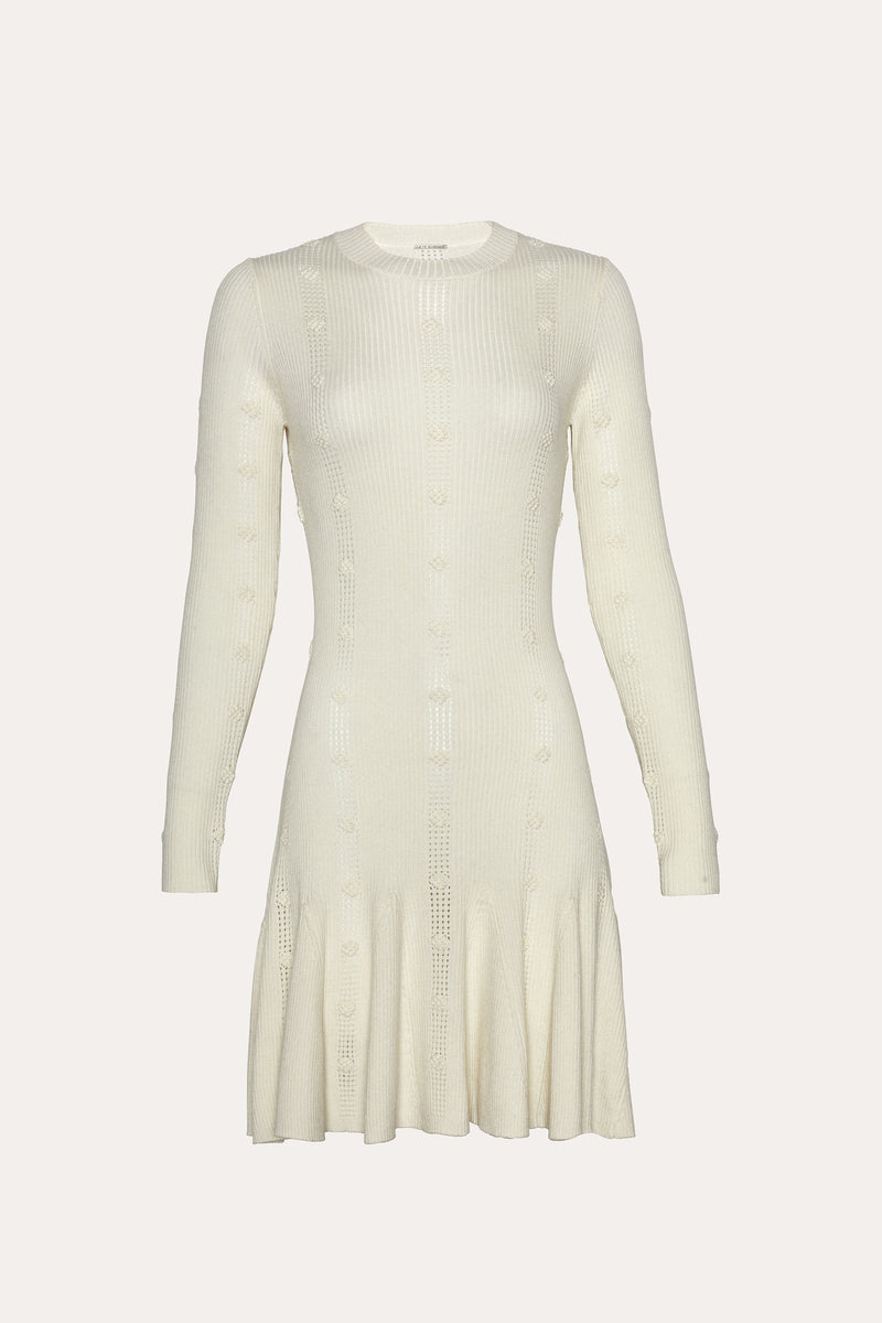 Silk Knitted Dress IVORY / L