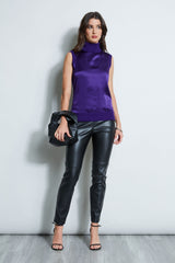 Sleeveless Satin Front Sweater