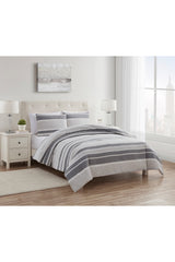 Tahari Stripe 3-Piece Comforter Set, Full/Queen