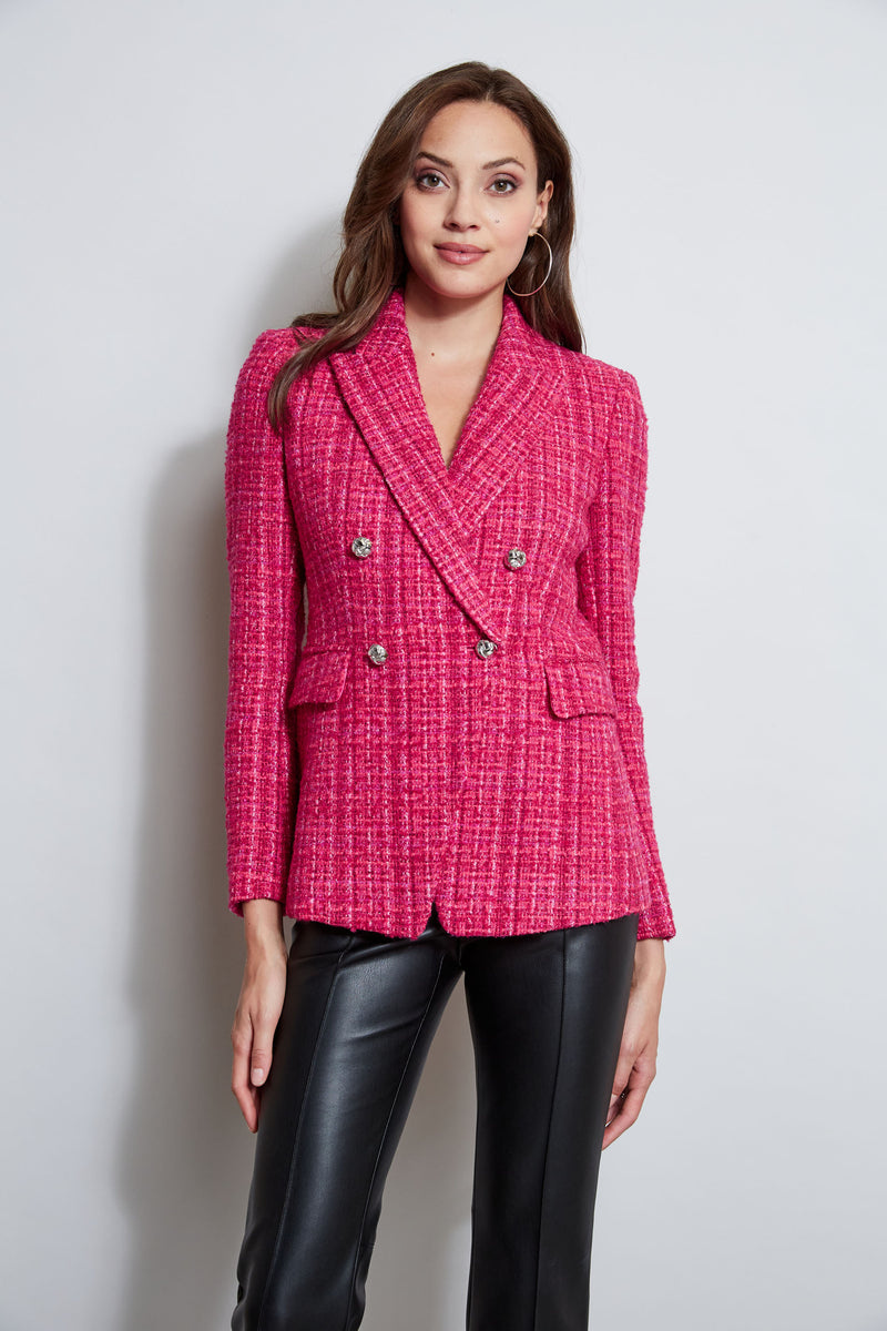 Tweed Double Breasted Blazer – Elie Tahari