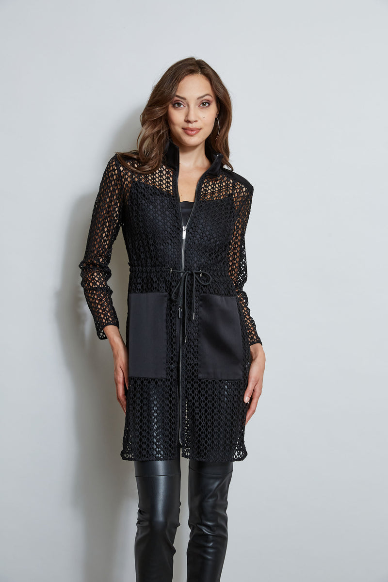 Long black deals lace jacket