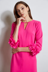 Flower Applique Sleeve Dress