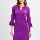 Flower Applique Sleeve Dress
