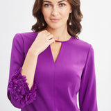 Flower Applique Sleeve Dress