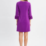 Flower Applique Sleeve Dress