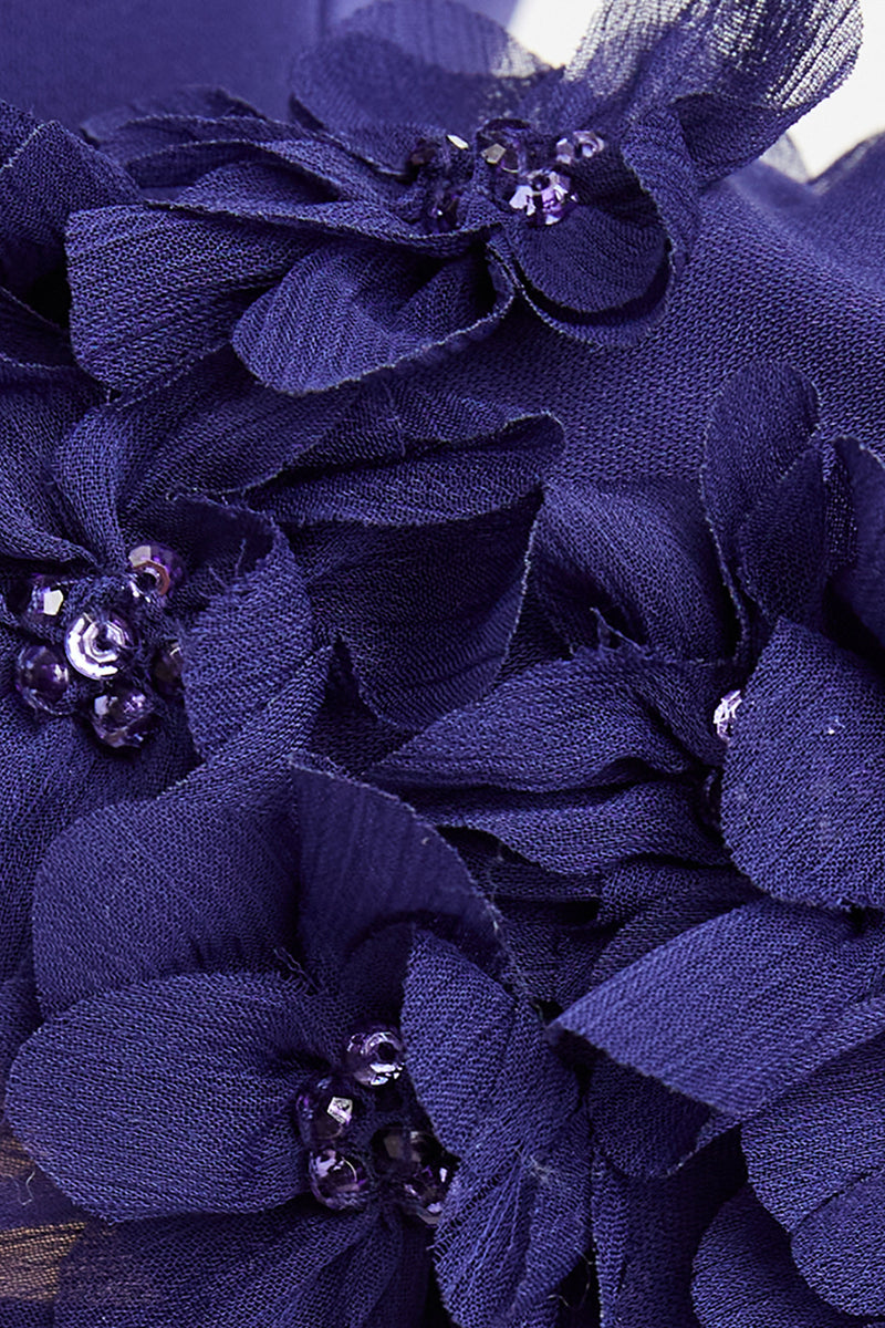Flower Applique Sleeve Dress