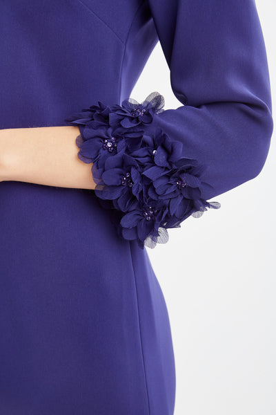 Flower Applique Sleeve Dress Image 4