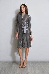 Sequin Shirt Dress