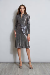 Sequin Shirt Dress