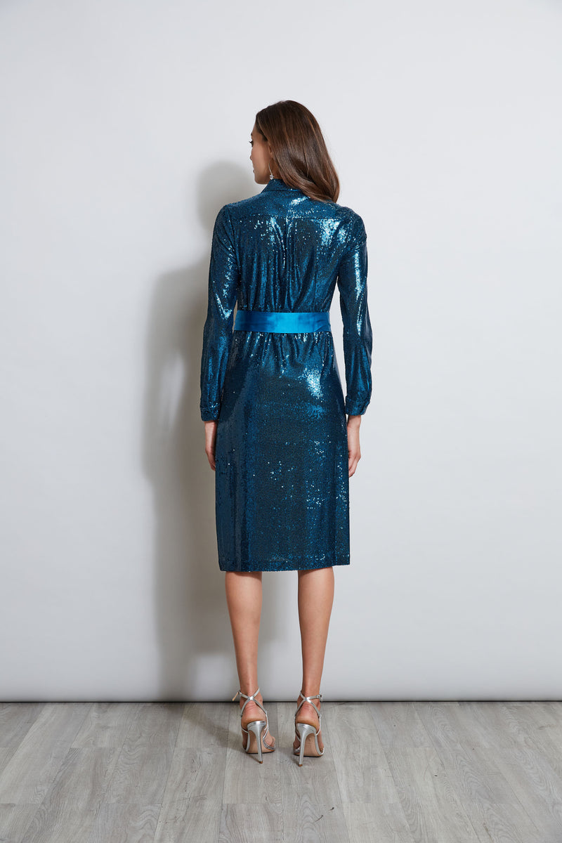 Sequin Shirt Dress