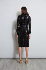 Sequin Shirt Dress