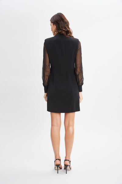 Chiffon Sleeve Blazer Dress Image 6