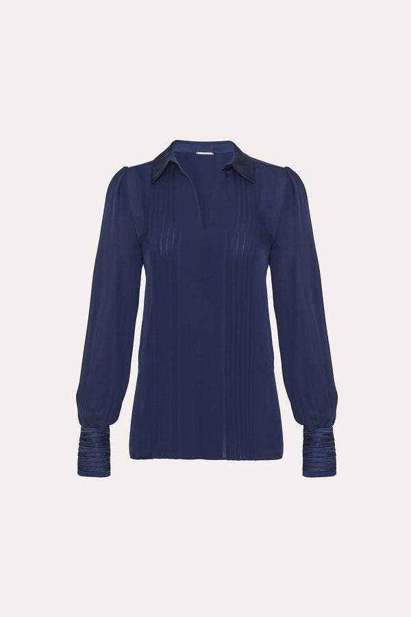 Silk Pintuck Shirt