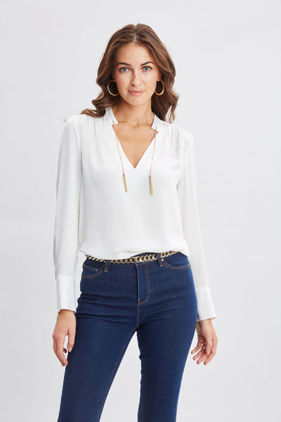 Silk Chain Tassel Shirt Image 1
