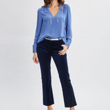 Silk Chain Tassel Shirt