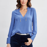 Silk Chain Tassel Shirt