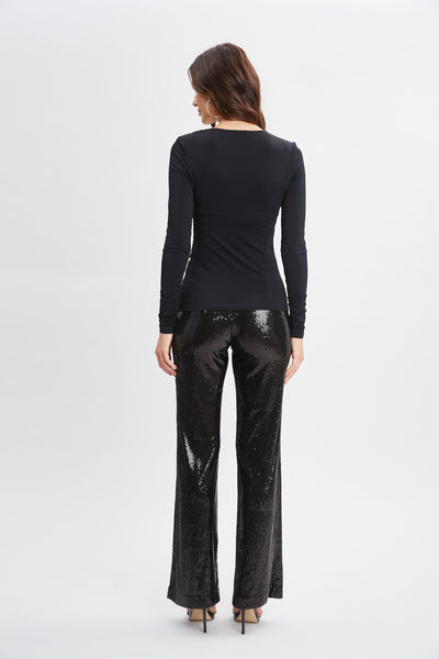 Ruched V-Neck Knit Image 6