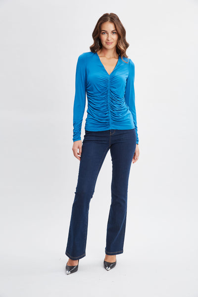 Ruched V-Neck Knit Image 2