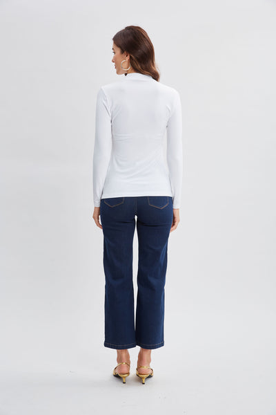 Pleated Neck Knit Image 4