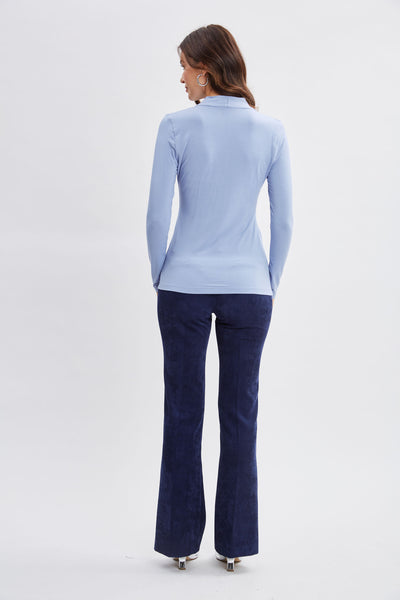 Pleated Neck Knit Image 5