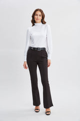 Smocked Turtleneck Knit