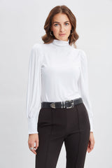 Smocked Turtleneck Knit