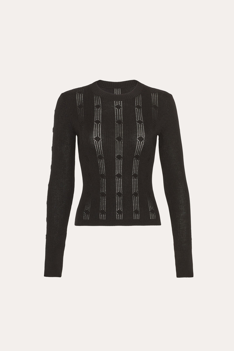 Silk Pointelle Sweater