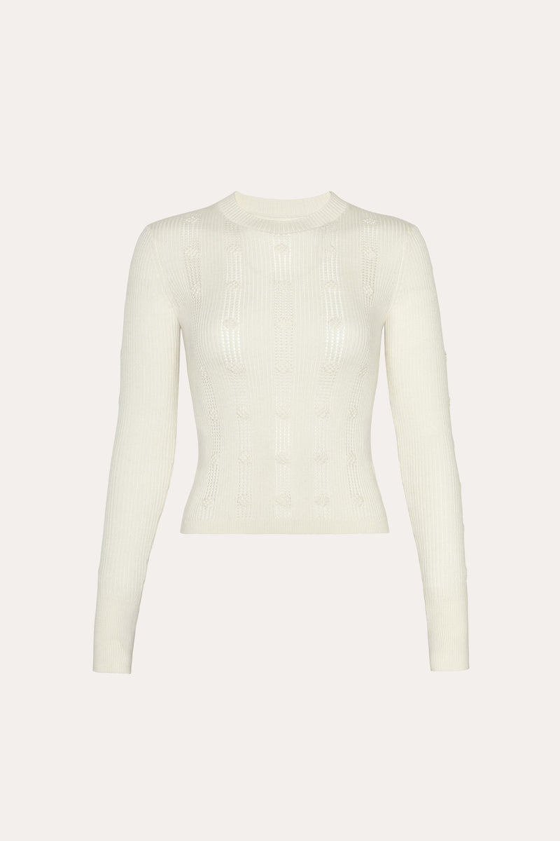 Silk Pointelle Sweater