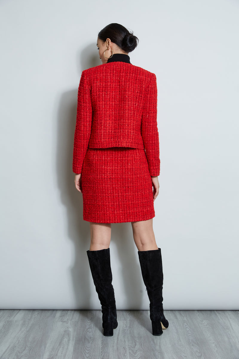 French Tweed Button Jacket – Elie Tahari