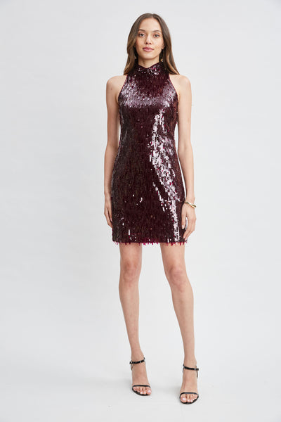 Chandelier Sequin Halter Dress Image 1