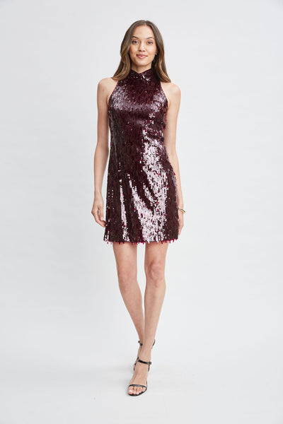 Chandelier Sequin Halter Dress Image 5
