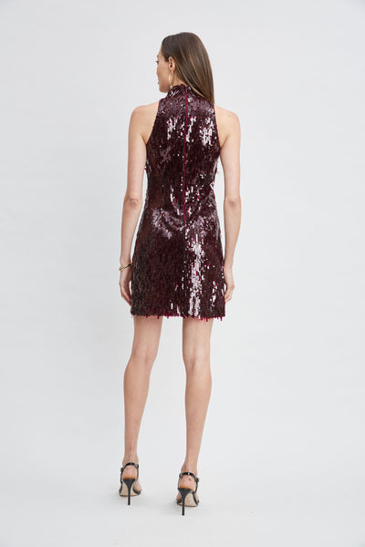 Chandelier Sequin Halter Dress Image 6