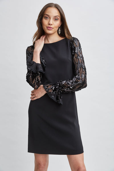 Sequin Sleeve Shift Dress Image 4